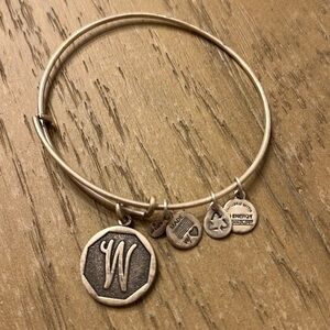 Alex and Ani “W” Initial Bracelet in Silver